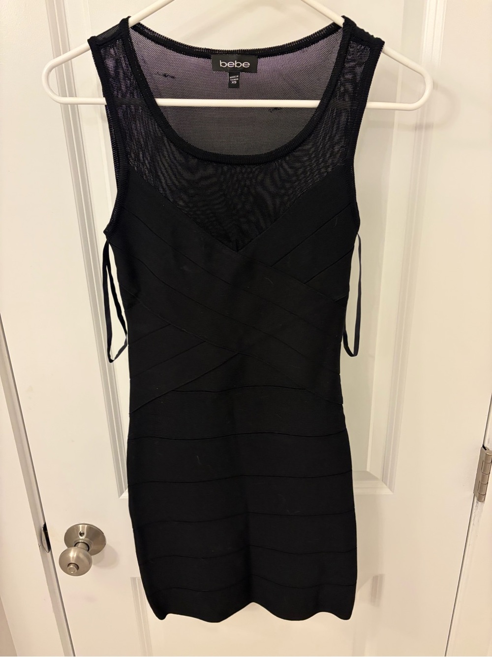 Bebe Mini Bodycon With Mesh - Picture 2 of 4